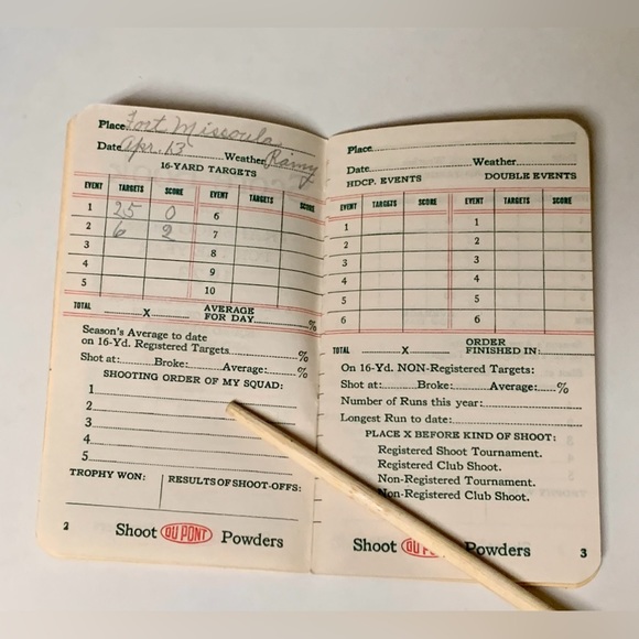 1924 Vintage DU PONT Gunpowder Scorebook for Trap Shooters - Picture 13 of 14